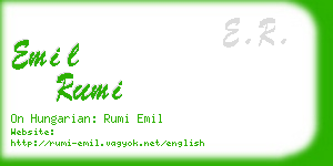 emil rumi business card